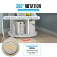 thumbnail image 6 of FLROHA 3 Tier Small Rotating Bookshelf, Revolving Bookcase 360 Display Round Bookshelf Narrow Swivel Corner Book Shelf Standing Bookcase,Floor Standing Bookcase Narrow Shelf, 6 of 9