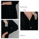 thumbnail image 5 of Top holgado NikouMX con cuello en V y volantes para mujer, 5 of 6