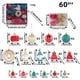 thumbnail image 1 of Adornos Navideños de Bolas de Plástico con Rayas para Colgar En El Árbol de Navidad, Suministros de Decoración para Fiestas., 1 of 1