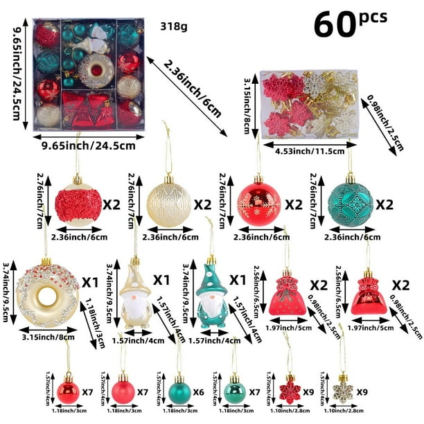 Adornos Navideños de Bolas de Plástico con Rayas para Colgar En El Árbol de Navidad, Suministros de Decoración para Fiestas.