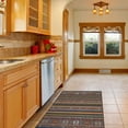 thumbnail image 6 of Ottomanson Non-Slip Area Rug for Living Room 3'3" x 5' Durable Low Profile Carpet, Multi Stripes, 6 of 8