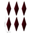 thumbnail image 3 of 6 Pcs Burgundy Velvet Christmas Tree Ornaments,Irregular Shapes Vintage Finish Hanging Ornament for Xmas Tree Fireplace Window Door,Holiday Party Decor, 3 of 7