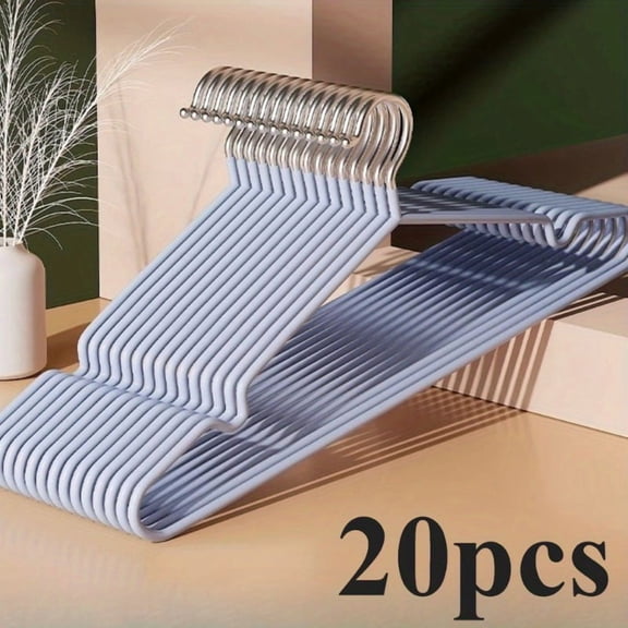 20pcs Metal Clothes Hangers, Anti-Slip Heavy Duty Space Saving Hangers for Closet Organization, Garage, Boutique & Home Use