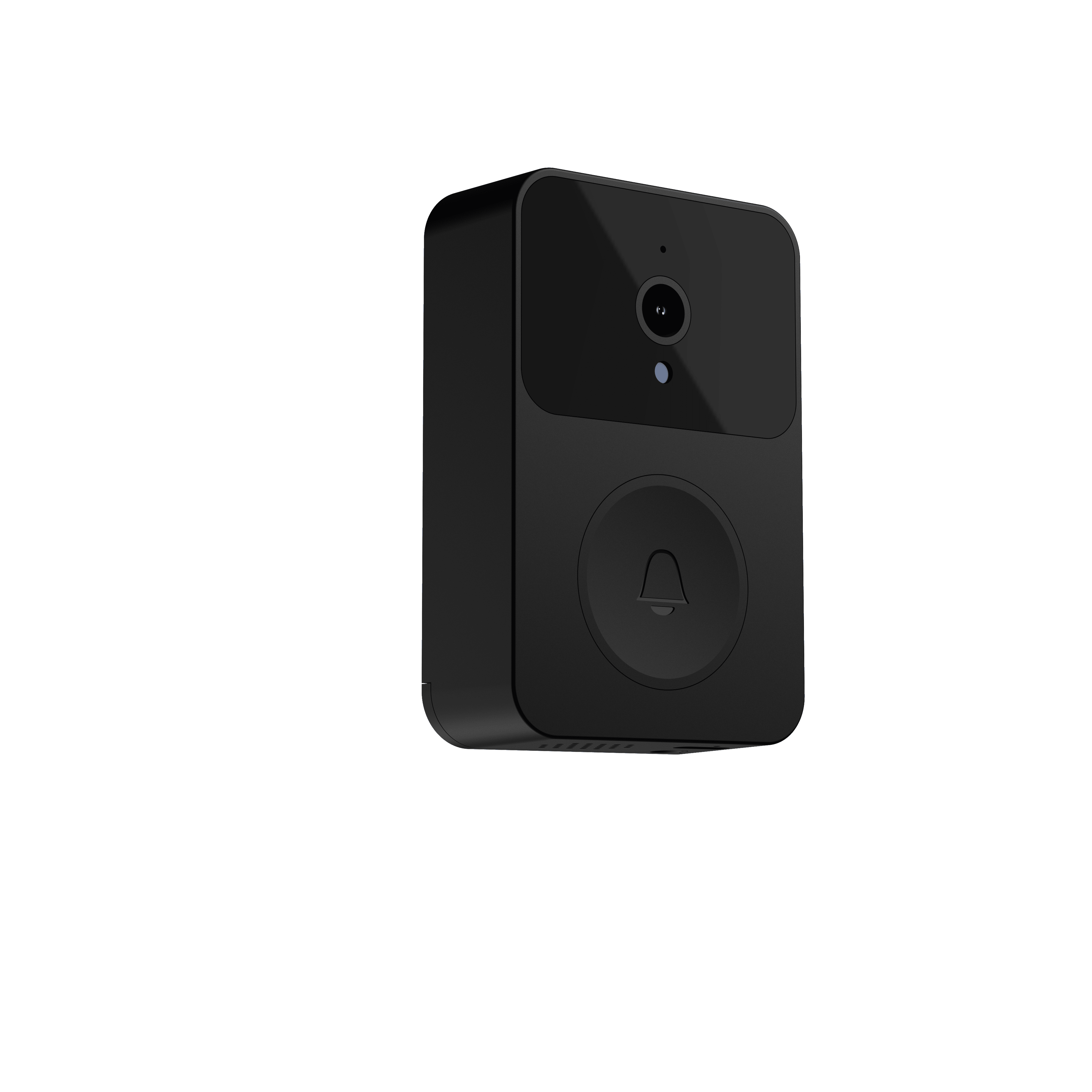Visual Smart Doorbell, 300K Camera, 3-6 Months Use, 2-Year Standby for Home Security（Black）