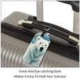 thumbnail image 3 of Square 2Pack PU Leather Polar Bear Cruise Luggage Tag with Privacy Cover and Name ID Tag for Travel Handbags Backpacks Luggage Tags, 3 of 6
