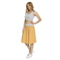 thumbnail image 3 of Women's Abstract Art Deco Inspired Artisan A-line Printed Skirt Casual Wear, L, Apricot Pale Yellow, by Ambesonne, 3 of 6