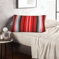 thumbnail image 6 of Salouo Red Black and White Serape Blanket Stripes Print Print Pillow Case Cover,Wrinkle-Free Bed Pillow Cover Pack of 1 Home Decor Fade-Resistant and Stain-Resistant ,Pillows Not Included-14"x20", 6 of 6