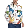 thumbnail image 2 of Salouo Dinosaur Pattern Men's Fall Hoodie Sweatshirt,Sport Hoodie with Pockets for Men Pullover Casual Hooded Sweatshirt-3X-Large, 2 of 7