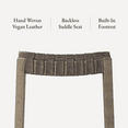 thumbnail image 6 of Maven Lane Emerson Counter Stool in Weathered Grey Wood Finish with Ronan Stone Vegan Leather, 6 of 12
