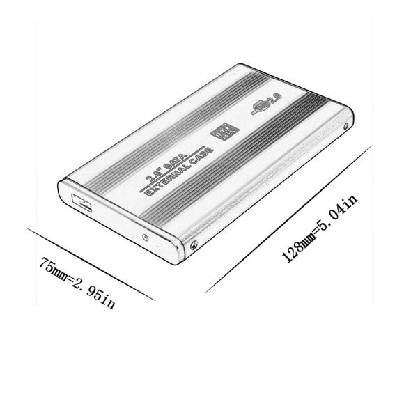 KA USB 2.0 2.5 Inch SATA Enclosure External Case For Notebook Laptop Hard Disk