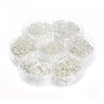 thumbnail image 1 of 1450 Pieces/Set Open Jump Rings Bangle 3-10mm Connectors Jewellery Findings DIY Crafting Handicraft Accessories Silver, 1 of 10
