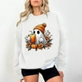 thumbnail image 2 of Lcziwo Womens Spooky Sweatshirt Crew Neck Ghost Graphic Cute Sweater Happy Halloween Spooky Season Tops Long Sleeve Casual Fashion 2025 Pullover White,XXL, 2 of 4
