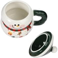 thumbnail image 3 of Ceramic Christmas Mug with Lid and Spoon Xmas Snowman Coffee Mug 400 ML Santa Tea Cup Cute Christmas Holiday Gift for Women Men, 3 of 12