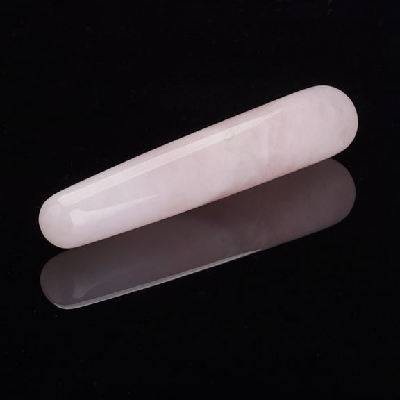 1pc Natural Rose Quartz Massage Sticks Massage Wand Massage Tools Gua Sha Scraping Stick Cone 109x20mm