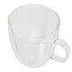 thumbnail image 4 of Taza de doble pared con asa, de vidrio transparente, para café, bebidas frías y calientes, leche, té, 250 ml, 4 of 14