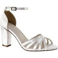 thumbnail image 2 of Women's Touch Ups Lauren Heeled Strappy Sandal White Satin 10 M, 2 of 2