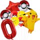 thumbnail image 3 of Globos de fiesta de cumpleaños de Pokémon, ramo de juguetes, decoraciones de Pikachu, Globos número 1er y segundo de 32 pulgadas, Globos para niños y niñas, Baby Shower, 3 of 5