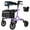Purple, variant on WalkMate Rollator Walker for Seniors with Cup Holder, Upgraded Thumb Press Button for Height Adjustment, 8" Wheels Folding Lightweight Walking Aid with Seat Padded Backrest, Purple