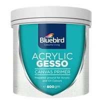 Bluebird Heavy Gesso Primer for Acrylic Painting, White, 513ML / 28.2Oz Full Tub, Gesso Surface Prep Medium For Acrylic Paint and Oil Paint