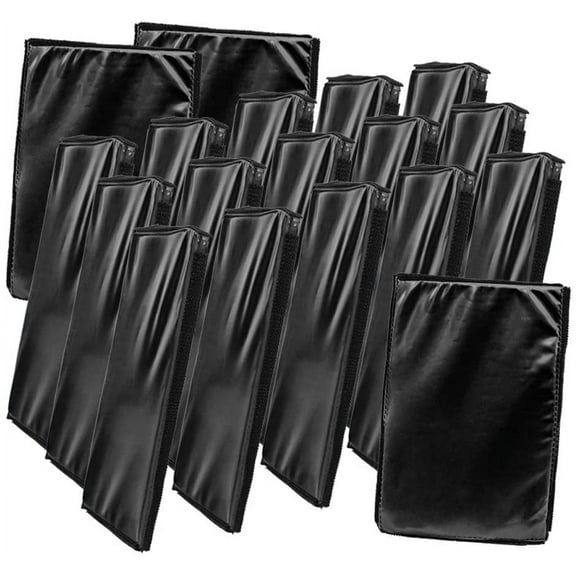 Set of 18 Black Wrestling Ring Floor Mats for WWE & AEW Wrestling Action Figures