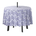 thumbnail image 1 of Vargottam Nappe Ronde Intérieure/extérieure 58 Pouces avec Trou pour Parasol et Fermeture Éclair, Nappe Imperméable, Nappes pour Table de Jardin -Lilas, 1 of 7