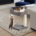 thumbnail image 3 of Gymax Cat Tree Multi-Level Cat Tower w/ Scratching Posts & Large Plush Perch Grey, 3 of 9