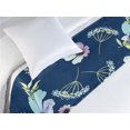 thumbnail image 3 of Floral Design Bed Runner, Romantic Vibes Hibiscus Pattern with Reduncles of Spring Print, Decorative Accent Bedding Scarf for Hotels Homes & Guest Rooms, Twin, Lavender Blue Apple Green, by Ambesonne, 3 of 3