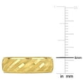 thumbnail image 4 of Ladies 6mm Striped Wedding Band in 10k Yellow Gold, 4 of 6