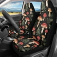 thumbnail image 2 of Uorisanigo Red Mushroom Waterproof Car Seat Cover Anti-Slip Back Fabric Automobile Front Seat Covers Easy to Install All-Season Protection Universal Vehicle Accessories, 2 of 7