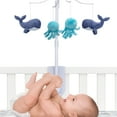 thumbnail image 5 of Bedtime Originals Whales Tale Blue Whale/Octopus Musical Baby Crib Mobile Toy, 5 of 7