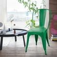 thumbnail image 3 of Vineego Metal Dining Indoor-Outdoor Use Waterproof Folding & Stacking Chairs, Green (+ Set of 4), 3 of 7
