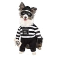 thumbnail image 1 of Disfraz para mascotas Fun World Robber Pupp, tamaño grande, con gorra y máscara para ojos, 1 of 2