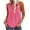 Hot Pink, variant on Pleated Tank Tops Womens Boxy Summer Sleeveless Tunic Top Loose Fitting Round Neck Tshirt Vest That Hide Belly