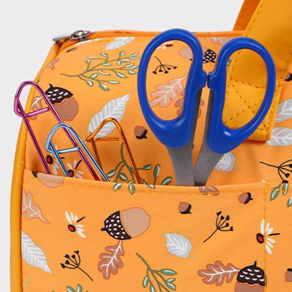 Large Capacity Crochet Storage Bag Portable Knitting Bag DIY Yarn Storage Organizer for Yarn and Crochet Hooks Sewing