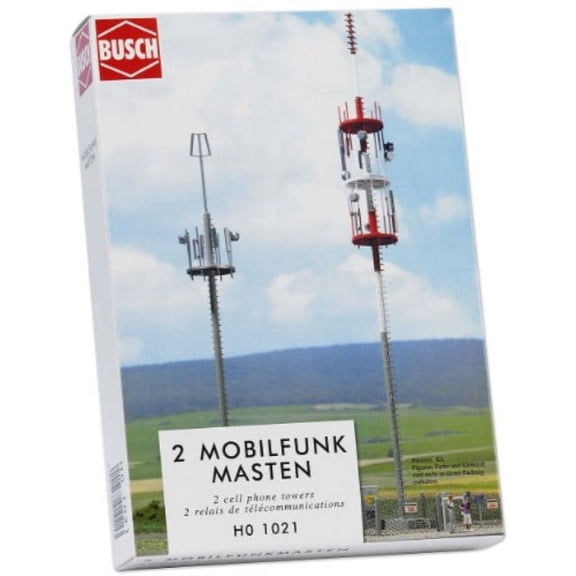 busch 1021 cell phone towers 2/ ho structure scale model structure