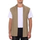 thumbnail image 1 of INSPIRAR CHIC Chaleco de Hombre Sin Mangas con Frente Abierto y Dobladillo Asimétrico 46 Caqui, 1 of 5