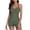Army Green, variant on Tummy Control Swimsuits for Women Halter Neck Tie Back Swimsuit High Waist Bathing Suits L