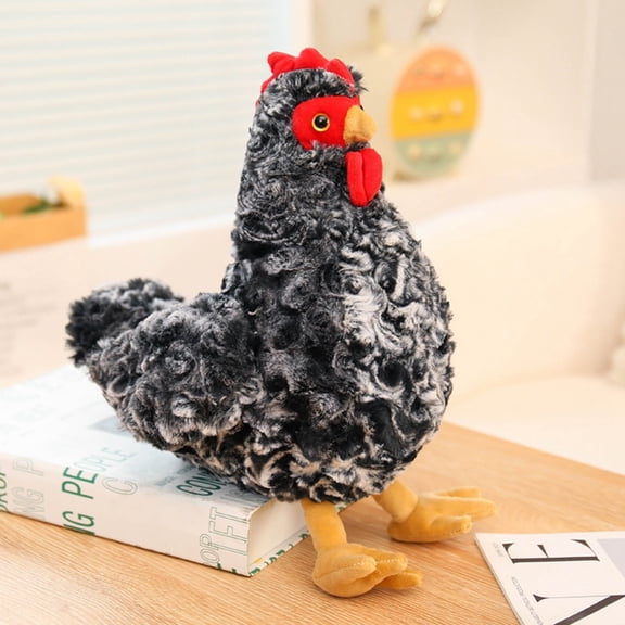 Simulated Chicken Stuffed Animal 11.8in Super Soft Hen Plush Toy Birthday Gift Home Decor