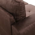 thumbnail image 6 of Hommoo Modern Sofa Set, L-Shaped Sectional Couch Set with Left Armrest for Living Room,Microfiber Living Room Sofa Set,Brown, 6 of 8