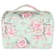thumbnail image 4 of Estuche para lápices con estampado de rosas, cremallera multicapa, 252 ranuras, bolsillo de almacenamiento portátil para bolígrafos (fondo verde rosa), 4 of 14