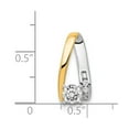 thumbnail image 3 of 14K Two-Tone Gold Charm Pendant Slide Only Center Stone 20 mm 8, 3 of 3
