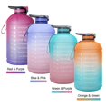 thumbnail image 2 of Botella de agua de 1 galón con marcador de tiempo, botella deportiva de 3,78l sin Bpa con pajita para oficina, gimnasio, Fitness, deportes, Camping y ciclismo, 2 of 2