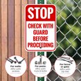 thumbnail image 4 of Stop Check With Guard Before Proceeding Sign,, 4 of 8