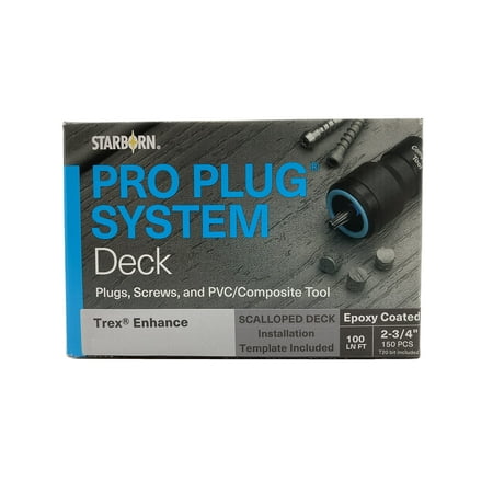 

Starborn Pro Plug System Deck Pugs Epoxy Screws Tool Trex Enhance Scalloped 100 Ln. Ft.