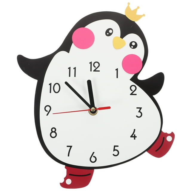Reloj de pared para el hogar, reloj con forma de pingüino, reloj de pared para dormitorio