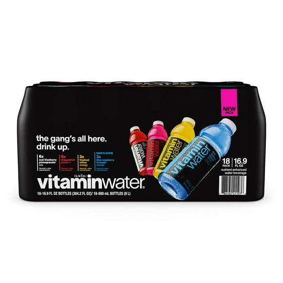 Glaceau Vitaminwater Variety Pack Nutrient Enhanced Water 16.9 fl. oz., 18 pk.