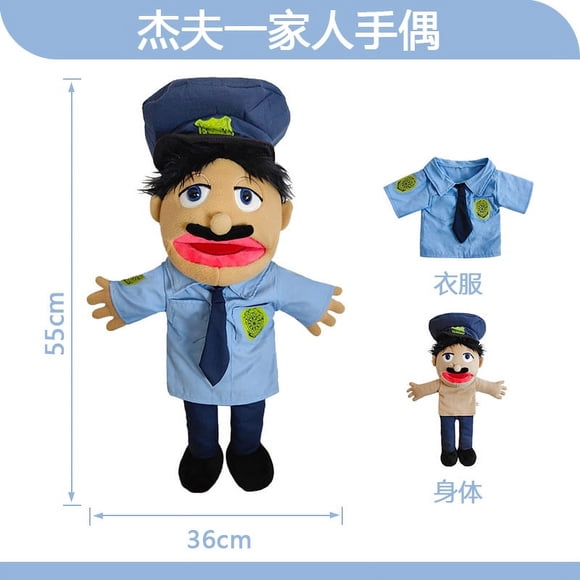 Jeff hand puppet toys, funny boy plush toys, hot selling Jeffy dolls, in stock.