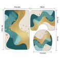 thumbnail image 3 of Gold Teal Blue Marble Bathroom Rugs Sets 3 Piece,Toilet Cover Set,Absorbent Non Slip Bathroom Mats Sets with U-Shaped Contour Rug Toilet Rug Set, 3 of 5