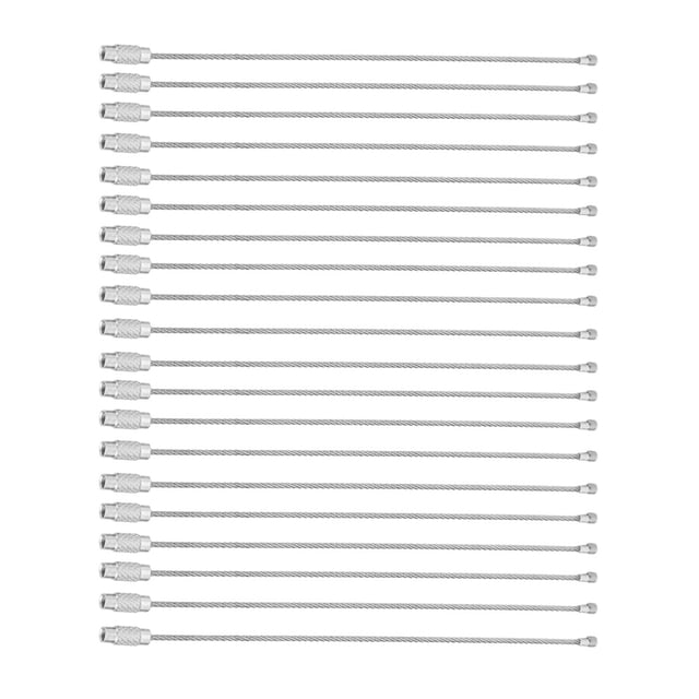Cable Key Ring,20Pcs/Bag Stainless Steel Wire Wire Keyring Wire Key Rope Revolutionary Design