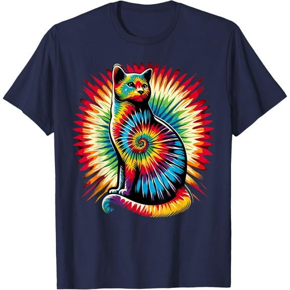 Sam Soft Cute Cat Tie Dye T-Shirt All Size S-5XL
